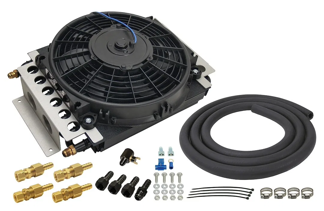 13900 – DERALE Fluid Cooler, For Transmission Fluid 15-3/4 Inch Width X 11-1/2 Inch Height X 5 Inch Depth 16 Passes A...
